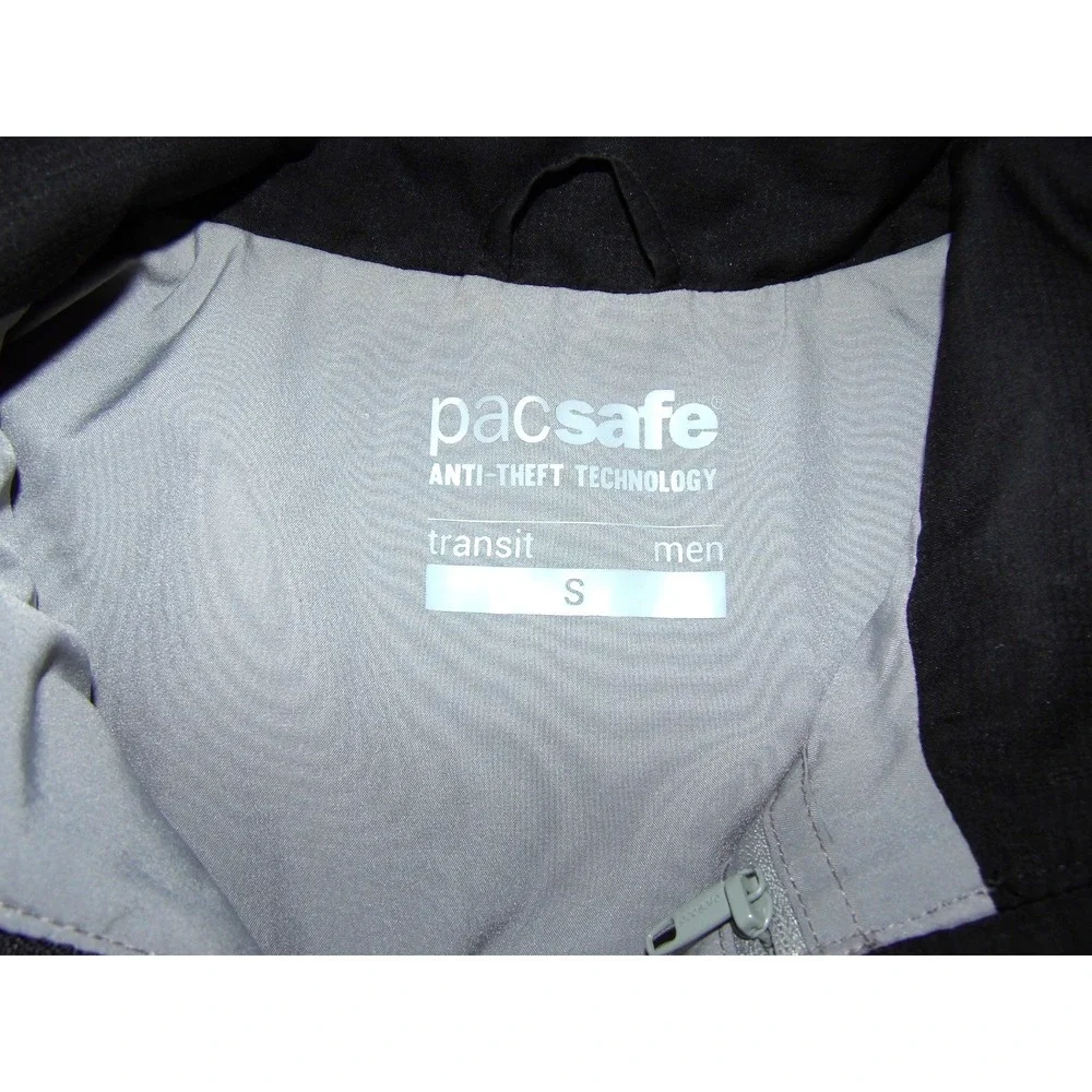 PACSAFE Anti-Theft Technology Transit Black Zip-Up Insulated Vest Men's Small - Picture 7 of 11